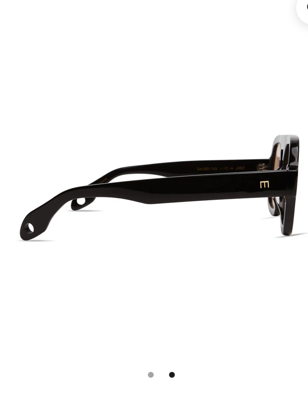 Elisa Johnson Jane Sunglasses in Gloss Black - Picture 2 of 6